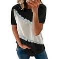 thumbnail image 1 of Pntutb Mujer Casual O-Cuello Tie-Dye Sudadera Suelta Suave Manga Corta Pullover tops Pntutb Pntutb-6486, 1 of 4