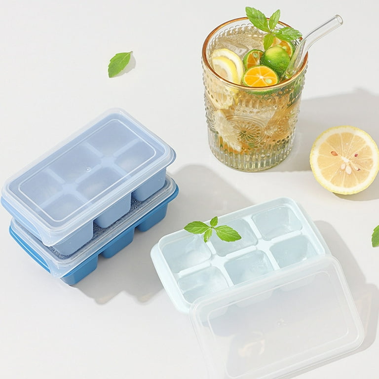 Mini Ice Cube Trays for Freezer with Easy-Release Silicone Bottom, Small  Ice Cube Molds with Lid for Cocktail, 3 Pack