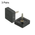 thumbnail image 3 of 3 Pairs TPU Kitten Heel Tips Shoes Replacement Tap for Women High Heels, 2.4mm Pin, 16mm Square Heel Caps, Black, 3 of 6