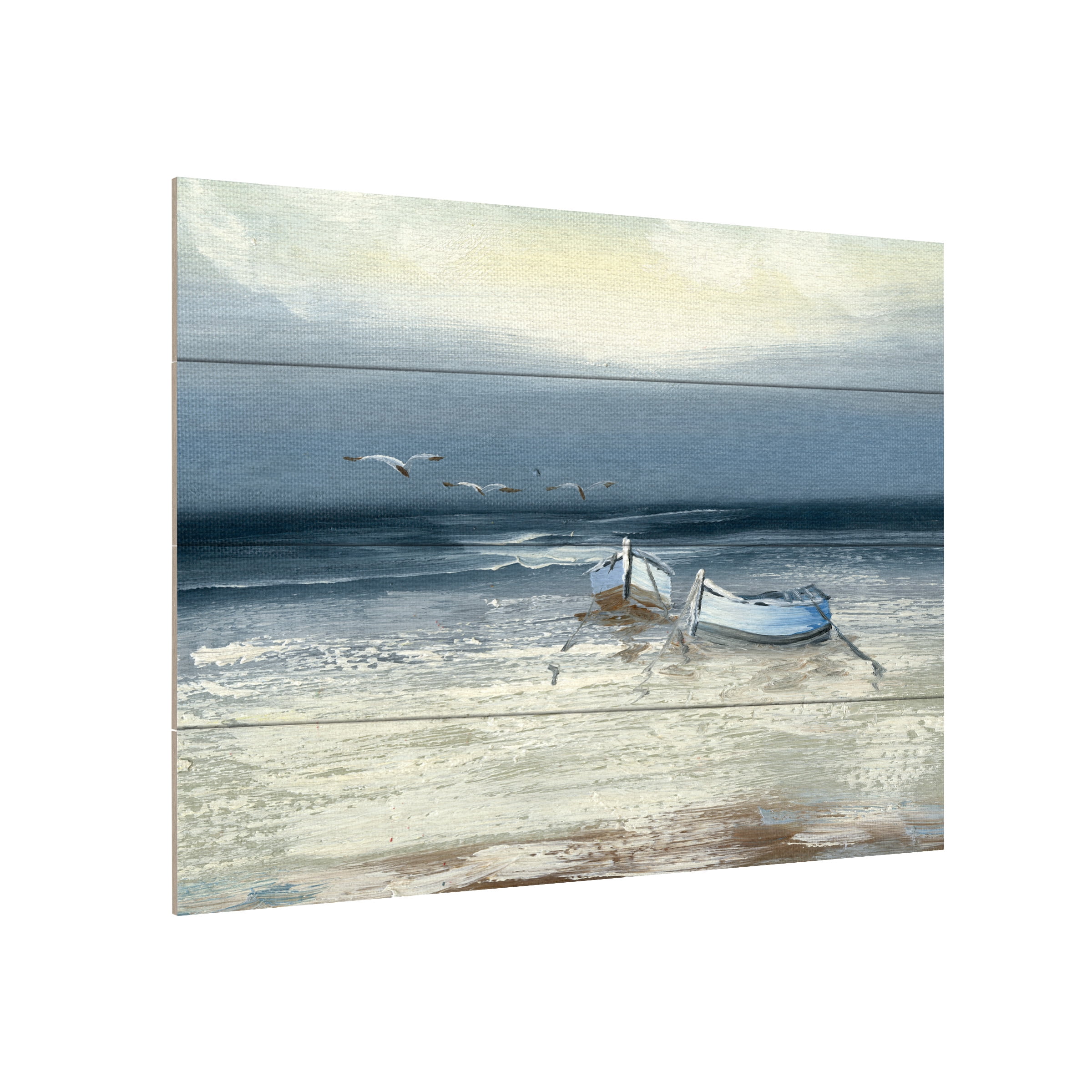 Trademark Fine Art 'Low Tide' Wooden Wall Art Art by Rio