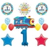 All Aboard Boys 1st Birthday Party Supplies Train Balloon Bouquet Decoration
