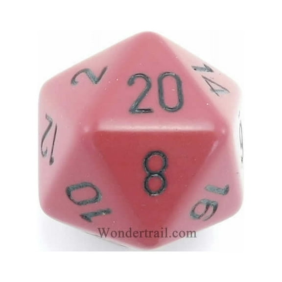 Red Opaque Die with Black Numbers D20 34mm (1.34in) Pack of 1 Chessex