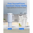 thumbnail image 4 of Waterdrop Alkaline Electric Water Filter Pitcher, Dispenser, NSF/ANSI 42, 200-Gallon, 5X Times Long-Life Countertop Water Filter System, Reduce PFOA/PFOS, Chlorine, Lead, 15-Cup, White, with 2 Filter, 4 of 9