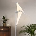 thumbnail image 5 of GMizon 63-inch modern high-end paper crane floor lamp, built-in LED living room floor lamp, bedroom study silver lighting fixture, 5 of 10