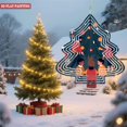 thumbnail image 2 of Stylish Metal Hanging Christmas Tree Wind Spinner - Festive Spiral Design with Ornaments & Stars for Garden & Yard Decor, 2 of 7