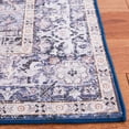 thumbnail image 6 of SAFAVIEH Tucson Beulah Oriental Machine Washable Area Rug, Blue/Charcoal, 8' x 8' Square, 6 of 14