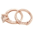 thumbnail image 2 of AFFY (2.35 cttw) Simulated Pink Morganite & White Diamond Engagement Wedding Ring Set In 14k Rose Gold With Ring Size -6, 2 of 2