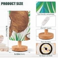 thumbnail image 3 of Coconuts Leaves Lemons Table Lamp USB Bedside Desk Nightstand Lamp Printed Gifts Small Lamp Wood Base for Bedroom Living Room Kids Room College Dorm, 3 of 7