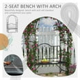thumbnail image 6 of Miekor Metal Trellis Arbor Arch for Climbing Plants with Garden Bench, Grow Grapes & Vines, Patio Decor & 2-Person Outdoor Interlacing Decorative Seating with Tips, 484 lbs. Weight Capacity 22218, 6 of 10