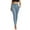 Light Blue, variant on Kureaily Pull On Skinny Jeans For Women Stretchy High Waisted Demin Jegging Retro Tapered Leggings With Pocket Women's Casual Trousers