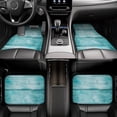 thumbnail image 6 of Cauagu Teal Turquoise Wood Pattern Car Floor Mat Set of 4,Car Carpet Mats Car Mats with Anti-Slip Backing & Driver Heel Pad Universal Fit for Cars/Trucks/SUV/Vans, 6 of 6