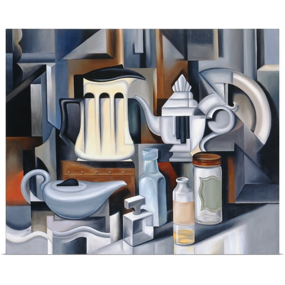 Great BIG Canvas | Rolled Catherine Abel Poster Print entitled Still Life with Teapots