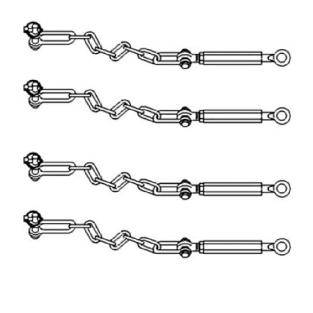 (Pair) Three Point Hitch Stabilizer Chains for Yanmar Fits John Deere