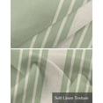 thumbnail image 6 of Sage Green Beige Striped Kitchen Valances for Windows Farmhouse Linen Window Valance Curtain for Living Room Window Treatment Modern Farmhouse Retro Lines Valance Rod Pocket Topper, 42 x 18 Inch, 6 of 6