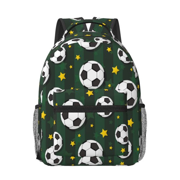 Football Theme Kids School Backpack for Boys Girls,Travel Laptop Backpacks Book Bag Hiking Camping Daypack Age 5-10