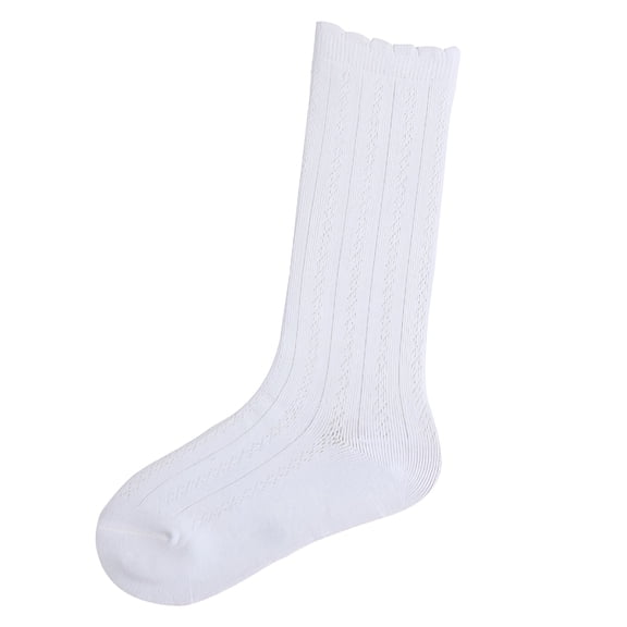 TELOLY Girls Knee High Socks 6-8 Years Old Seamless Socks for Kids School Season Solid Color Knee High Warm and Comfortable Stockings Children'S Socks for Kids Girls 5-7 Years