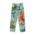thumbnail image 4 of Balery Men'S Retro Seamless Flying Butterflies Pants,Sleepwear Pants,Pajama Pants,Pj Bottoms Drawstring And Pockets-Medium, 4 of 9