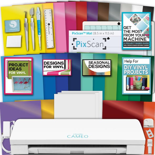 silhouette cameo 3 machine 25 sheets oracal vinyl starter bundle paper tools