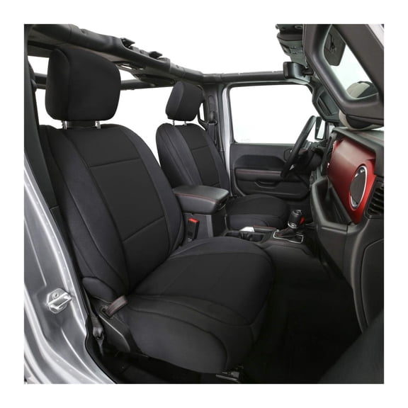 KarParts360 For Jeep Wrangler (JL) 2018 19 20 21 2022 Seat Cover Kit | Front And Rear | Black | 4-Door | Neoprene