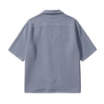 thumbnail image 5 of Avirosel Men's Cuban Camp Collar Shirt Short Sleeve Casual Summer Button Down Gauze Shirt with Pockets Breathable Relaxed Fit Vacation Top Gray, 5 of 8