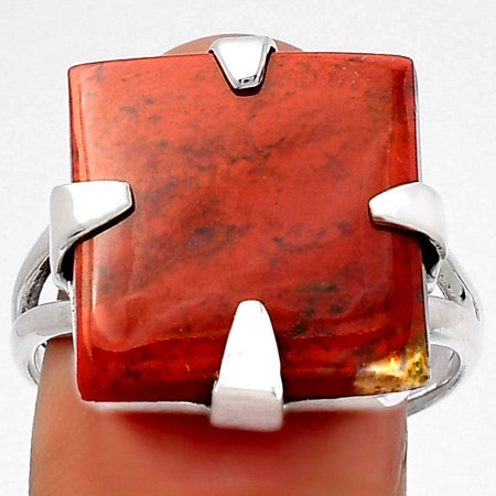 Natural Red Moss Agate 925 Sterling Silver Ring s.9.5 Jewelry R-1305 SDR157710