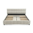 thumbnail image 5 of Miniyam Queen Size Bed with Chenille Upholstery, Storage Drawers for Adult, Beige, 5 of 7
