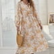 thumbnail image 3 of Vestido floral bohemio suelto informal para mujer, manga larga, maxi vestido de verano para playa, M, 3 of 5