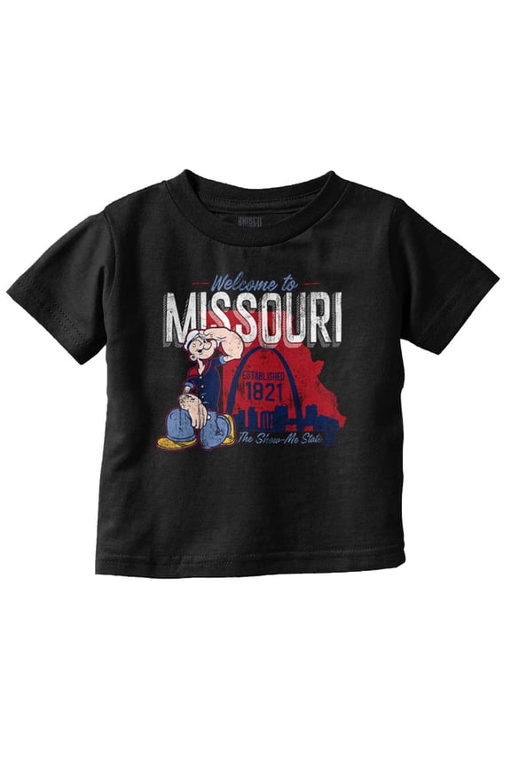 Missouri State MO Cartoon Toddler Boy Girl T Shirt Infant Toddler Brisco Brands 3T