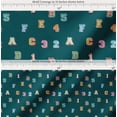 thumbnail image 2 of Soimoi Cotton Poplin Fabric Numbers & Alphabets Text Printed Fabric 1 Yard 42 Inch Wide, 2 of 7
