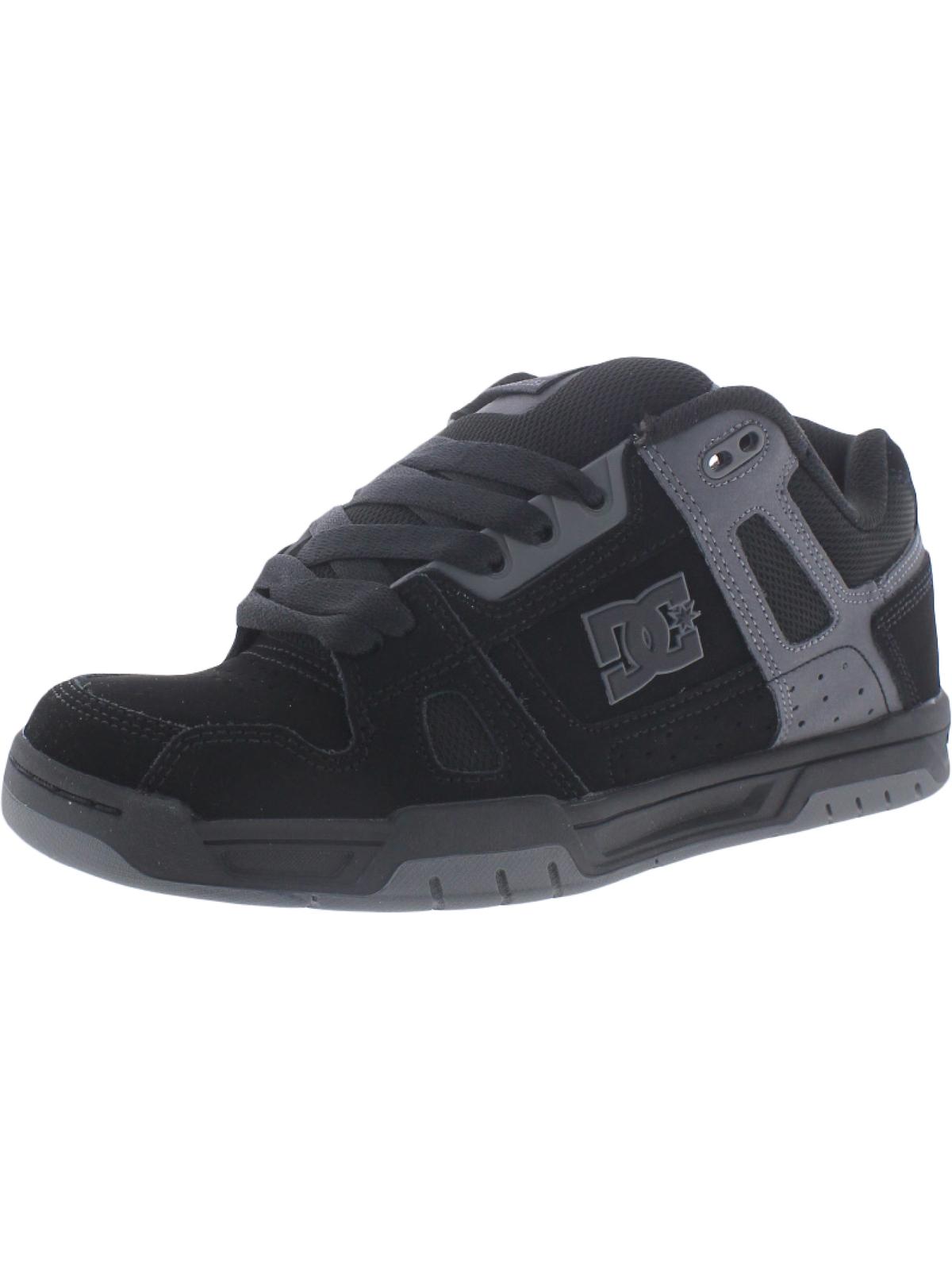 DC Mens Stag Suede Padded Insole Skate Shoes Black 7.5 Medium (D