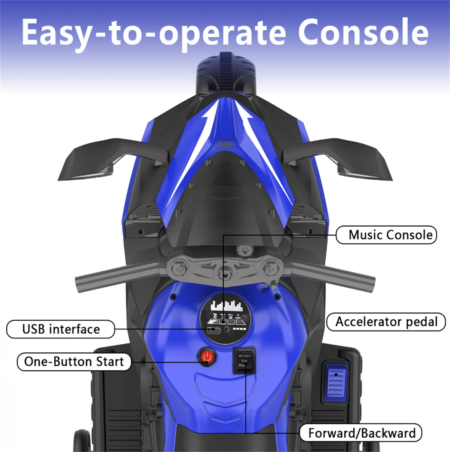 Zogymoz 12V Ride on Motorcycle for Kids, Electric Motorcycle with Remote Control, Powered Ride-ons Toy Gifts