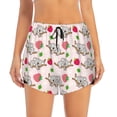 thumbnail image 3 of Uemuo Cartoon Koala Bear Pattern Women's Athletic Shorts High Waisted Running Shorts with Liner Pockets Gym Elastic Workout Shorts-Large, 3 of 9