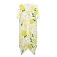 thumbnail image 2 of FKELYI Daisy Flower Lemon Print Womens Bikini Cover Up for Summer Open Front Cardigan Beach Cover Ups Comfy Beach Kimono Beachwear Ladies Cruise Outfits Resort Wear, 2 of 6