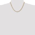 thumbnail image 2 of 14k Yellow Gold 18 Inch 4.5mm Concave Figaro Chain Necklace Pendant Charm, 2 of 9
