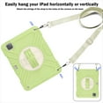 thumbnail image 5 of Kids Case for iPad Pro 11 Inch (2022/2021/2020/2018 Model), iPad Air 5/4 (10.9-Inch), Military Grade Shockproof Rugged Protective Cover with Built-in Stand/Pencil Holder Shoulder Strap, Green White, 5 of 12
