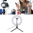 thumbnail image 1 of Cellphone Round Lamp, USB Plug Bright Circle Fill Light 3 Light Colors With Tripod For Live Streaming, 1 of 8