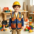 thumbnail image 4 of SUXIAN Boys Halloween Engineer Repairman Costume Set Vest Hat and Tool Props Role Play Outfit for Kids, 4 of 6