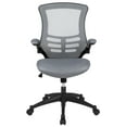 thumbnail image 6 of Emma + Oliver Mid-Back Dark Gray Mesh Swivel Ergonomic Task Office Desk Chair - Flip-Up Arms, 6 of 13