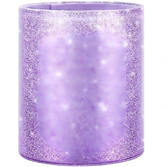 ICERUN Purple PU Leather Pen Holder for Desk/Home Decoration