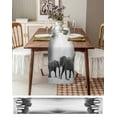 thumbnail image 6 of Table Runner Dresser Scarf 18 x 72 Inch Wild Animal Elephant Gray Table Runners Non-Slip Heat Kitchen Dining Table Decor for Indoor Outdoor Home Party Decoration, 6 of 7