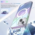 thumbnail image 3 of Entronix Magnetic Rainbow Clear Case For iPhone 14, [Yellow Resistant] Cute Iridescent Frosted Cover, 3 of 6