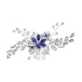 thumbnail image 3 of Peineta para el cabello de boda, accesorios para el cabello de novia con diamantes de imitación azules para novia y damas de honor, pieza para el cabello de boda, 3 of 3