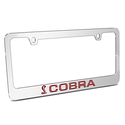 Ford Mustang Cobra Speed-Line in Red Black Metal License Plate Frame
