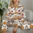 thumbnail image 6 of Sigee Maple leaf nut Mushroom for Women’s Pajama Sets Long-Sleeved Pjs Sets for Women 2 piece Sleepwear-Medium, 6 of 7