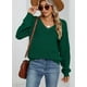 thumbnail image 2 of Jersey JOCAFIYE para mujer, cuello alto, holgado, color verde S, 2 of 7