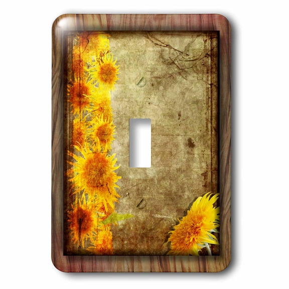 3dRose, Sunflower Grunge, single toggle switch