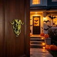 thumbnail image 6 of AZXY Ram Skull Door Knocker Halloween Decor, Indoor Outdoor Front Door Yard Halloween Party Decorations For Home Rustic Wall Hanging Porch Mantel Tiered Tray Skeleton Ornament Gift For Women, 6 of 6