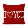 thumbnail image 2 of Kugisaki Valentines Theme Throw Pillow Covers 18x18 in Linen Pillow Case for Large Couch Sofa Home Indoor Outdoor Holiday Decorations, 2 of 6