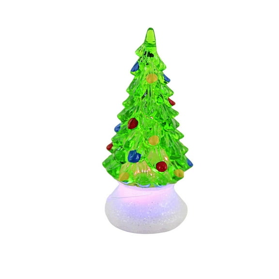 Christmas 4" Led Green Tree Plastic Lighted Christmas Green 134351