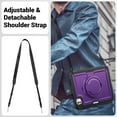 thumbnail image 2 of Dteck Case for iPad Pro 11 inch 2024, Heavy Duty Silicone Case Shockproof Hard PC Protective 360°Rotating Hand Grip Stand Cover with Shoulder Strap for iPad Pro 11-in. (M4) 2024, Purple, 2 of 9